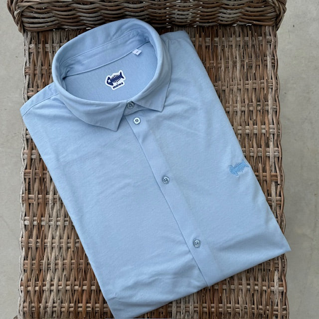 Camisa celeste (bordado celeste)
