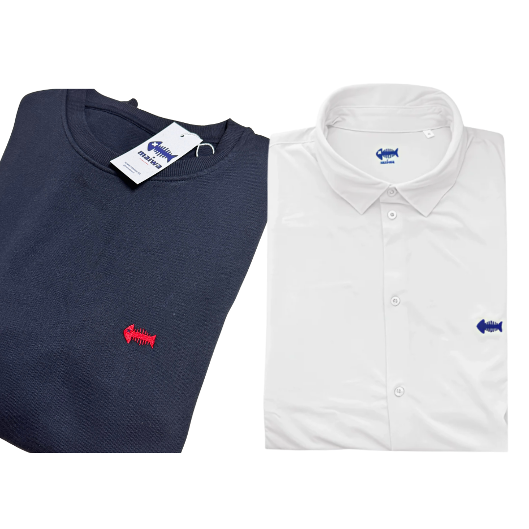 PACK CAMISA blanca +SUDADERA basica marino