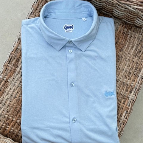 Camisa celeste (bordado celeste)