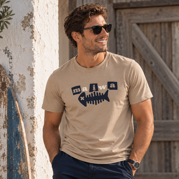 Camiseta Nordes camel
